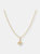 Mini Hanging Diamond Butterfly Necklace - Yellow Gold