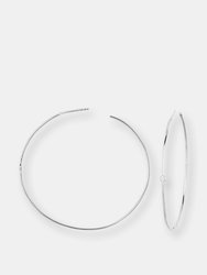 Single Diamond Hoop Earrings