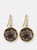 Smokey Topaz Lollipop Earrings - White Gold