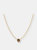 Smokey Topaz Solitaire Necklace - Rose Gold