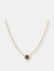 Smokey Topaz Solitaire Necklace - Rose Gold