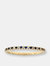 Thin Diamond & Sapphire Eternity Ring - White Gold