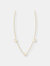 Three Diamond Gold Star Necklace - White Gold