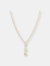 Two Bezel-Set Diamonds & Disc Necklace - Rose Gold