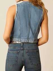 Ayla Denim Vest In Blue