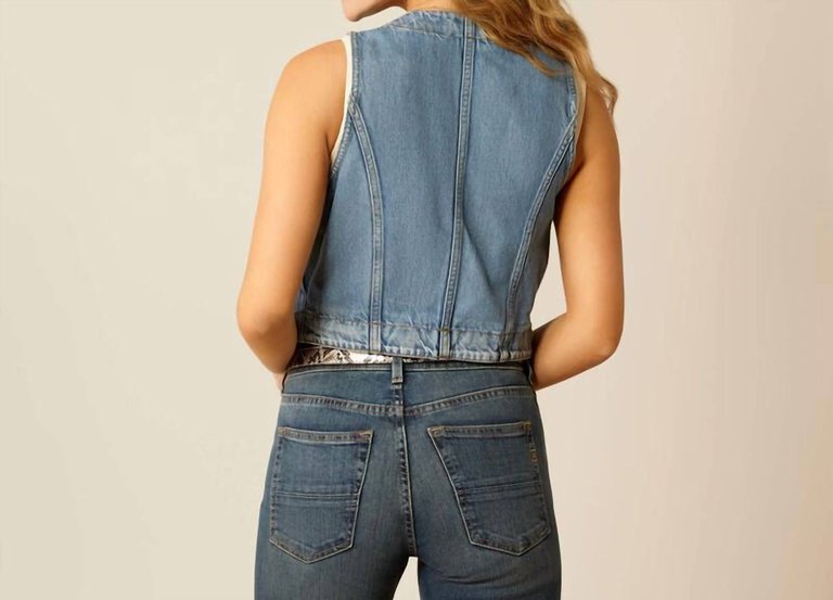 Ayla Denim Vest In Blue