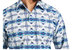 Ivan L/sleeve Classic Snap Shirt In White With Blue Aztec Print
