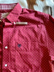 Men Wrinkle Free Kaisen Classic Fit Shirt In Biking Red