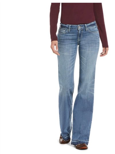 Ariat Women's Mid Rise Trouser Leah 3D Wide Leg Jean In Denim Blue product
