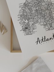 Atlanta Neighborhood Map Print