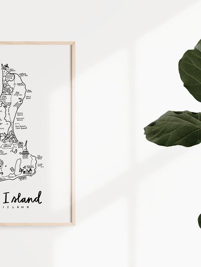 Art By Aleisha Block Island Map Print product