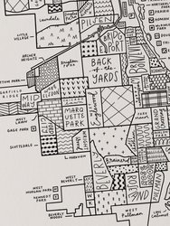 Chicago Neighborhood Map Print
