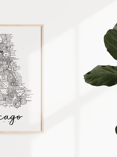 Art By Aleisha Chicago Neighborhood Map Print product