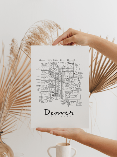 Art By Aleisha Denver Neighborhood Map Print product