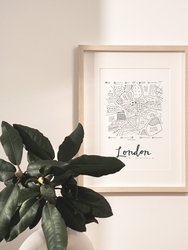 London Neighborhood Map Print