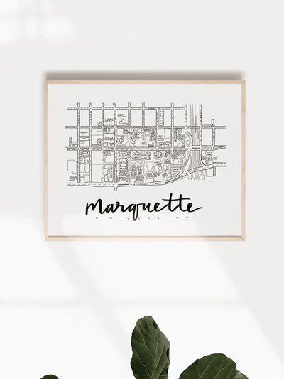Art By Aleisha Marquette University Campus Map Print product