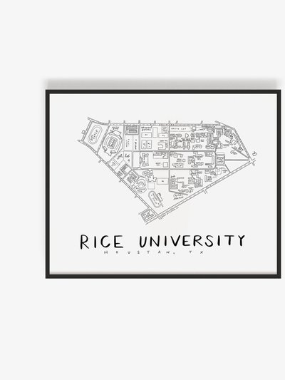 Art By Aleisha Rice University Campus Map Print product