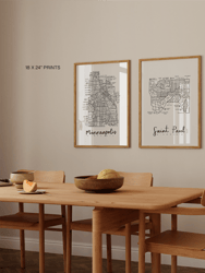 Saint Paul Neighborhood Map Print