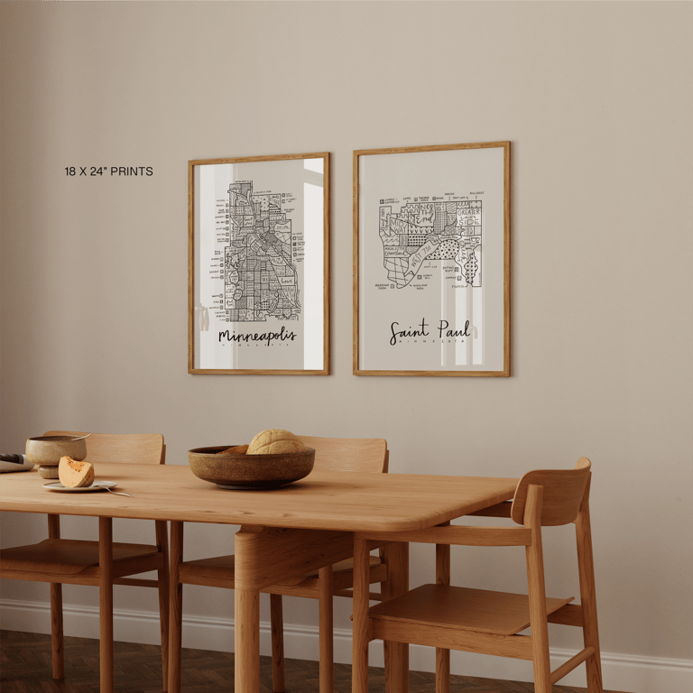 Saint Paul Neighborhood Map Print