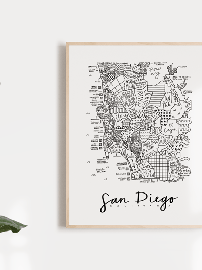 Art By Aleisha San Diego Map Print product