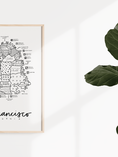 Art By Aleisha San Francisco Neighborhood Map Print product