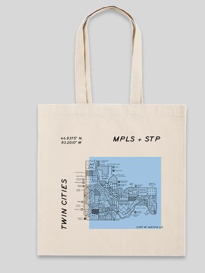 Art By Aleisha Twin Cities Map Tote product