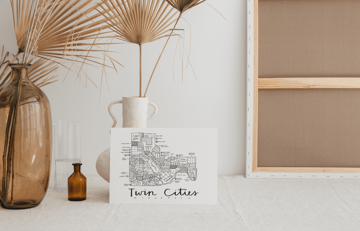 Hand Painted Saint Paul, MN Map – (BY) ALEISHA