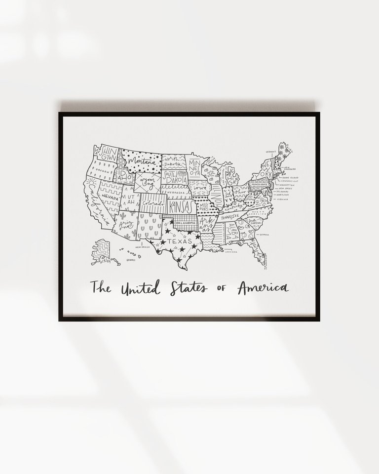 United States Of America Map Print