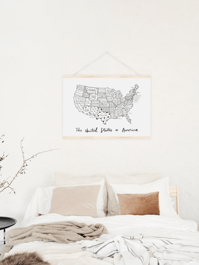 Art By Aleisha United States Of America Map Print product