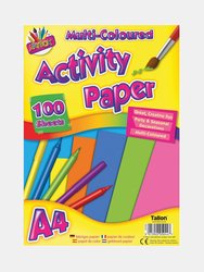 ArtBox A4 Paper (Pack of 100) (Multicolored) (One Size) - Multicolored