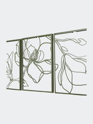 Floral Line Metal Wall Art Set of 3