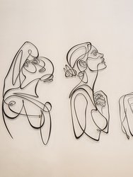 Woman Body Silhouette Line Art