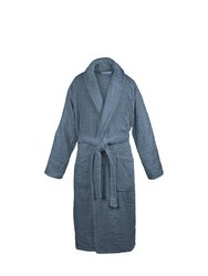 ARTG Unisex Adults Bathrobe With Hood (Blue) - Blue