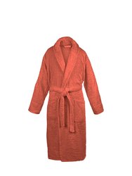 Unisex Adults Organic Bathrobe With Hood - Rose - Rose