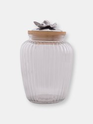 Olive Glass Canister