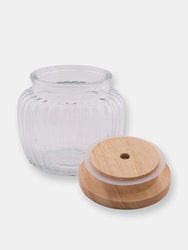 Olive Glass Canister