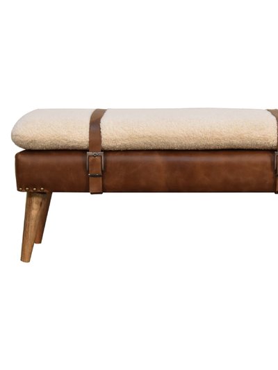 Artisan Furniture Boucle Buffalo Hide Leather Bench product