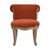 Brick Red Velvet Studded Chair - Brick Red