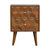 Chestnut Cube Carved Nightstand - Brown
