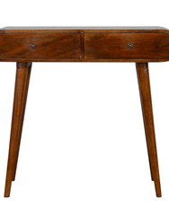 Chestnut Curved Edge Console Table