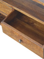 Chestnut Curved Edge Media Unit With 2 Drawers
