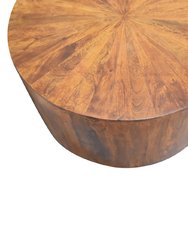 Chestnut Round Wooden Coffee Table