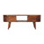 Chestnut Rounded Coffee Table With Open Slot