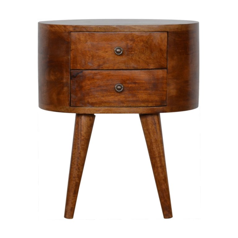 Chestnut Rounded Nightstand