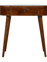 Chestnut Rounded Small Console Table - Brown