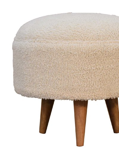 Artisan Furniture Cream Boucle Rounded Footstool product