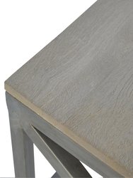 Industrial Coffee Table With Criss Cross Metal Design