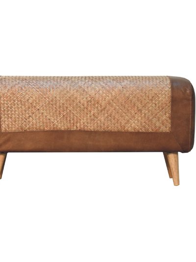 Artisan Furniture Large Seagrass Buffalo Hide Nordic Bench product