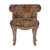 Leopard Print Studded Chair - Light Brown