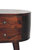 Light Walnut Rounded Bedside Table